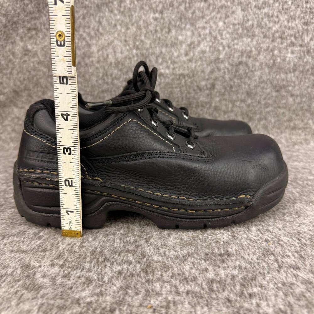 ✅Womens 6 Hytest Opanka Oxford SR/EH/OR Work Shoes Black Leather Safety Toe Boot - Picture 7 of 13